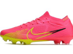 Chuteira de campo Nike Zoom Vapor 15 Elite SE Rosa com Verde Neon