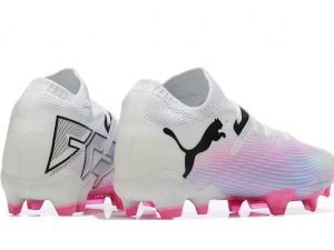 Chuteira De Campo Puma Future 2024 Branco Com Detalhes Rosa