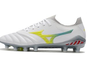 Chuteira Campo Mizuno MORELIA NEO III Preto Com Detalhes Verde e Verde Neon