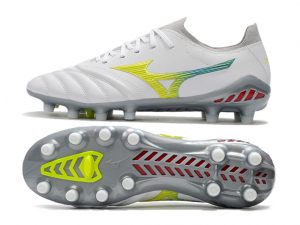 Chuteira Campo Mizuno MORELIA NEO III Preto Com Detalhes Verde e Verde Neon