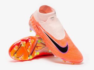 Chuteira Campo Infantil Nike Phantom GX Elite Laranja Cano Alto