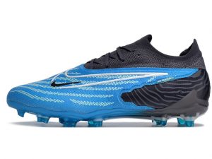 Chuteira Campo Infantil Nike Phantom GX Elite Preto e Azul