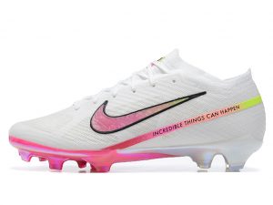 Chuteira Campo Infantil Nike Air Zoom Mercurial Superfly IX Elite Branca e Rosa