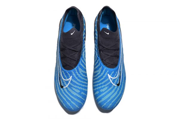 Chuteira Campo Infantil Nike Phantom GX Elite Preto e Azul - Image 8