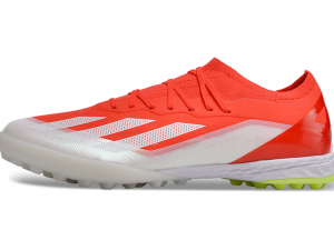 Chuteira Society Adidas x23crazyfast.1 Laranja e Branco