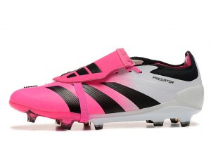 Chuteira De Campo Adidas Predator Elite Tongue Branco com Rosa