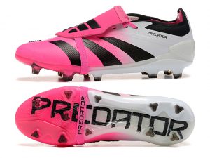 Chuteira De Campo Adidas Predator Elite Tongue Branco com Rosa