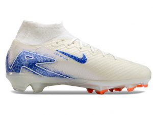 Chuteira De Campo Nike Air Zoom Mercurial Superfly IX Elite Branco Cano Alto