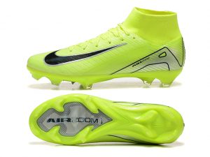 Chuteira De Campo Nike Air Zoom Mercurial Superfly IIX Elite Verde Neon Cano Alto