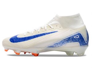 Chuteira De Campo Nike Air Zoom Mercurial Superfly IX Elite Branco Cano Alto