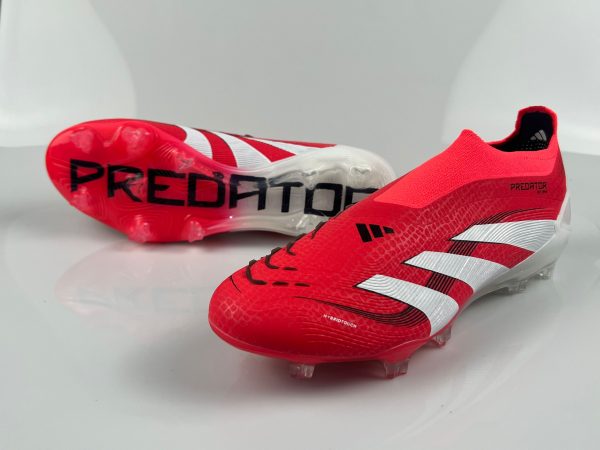 Chuteira De Campo Adidas PREDATOR ACCURACY Vermelho Com Branco - Image 2